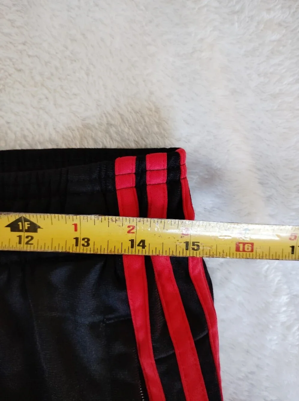 adidas Men Black Track Pants with Red Stripes Loose, Sportwear, 30*41, 31 Inseem